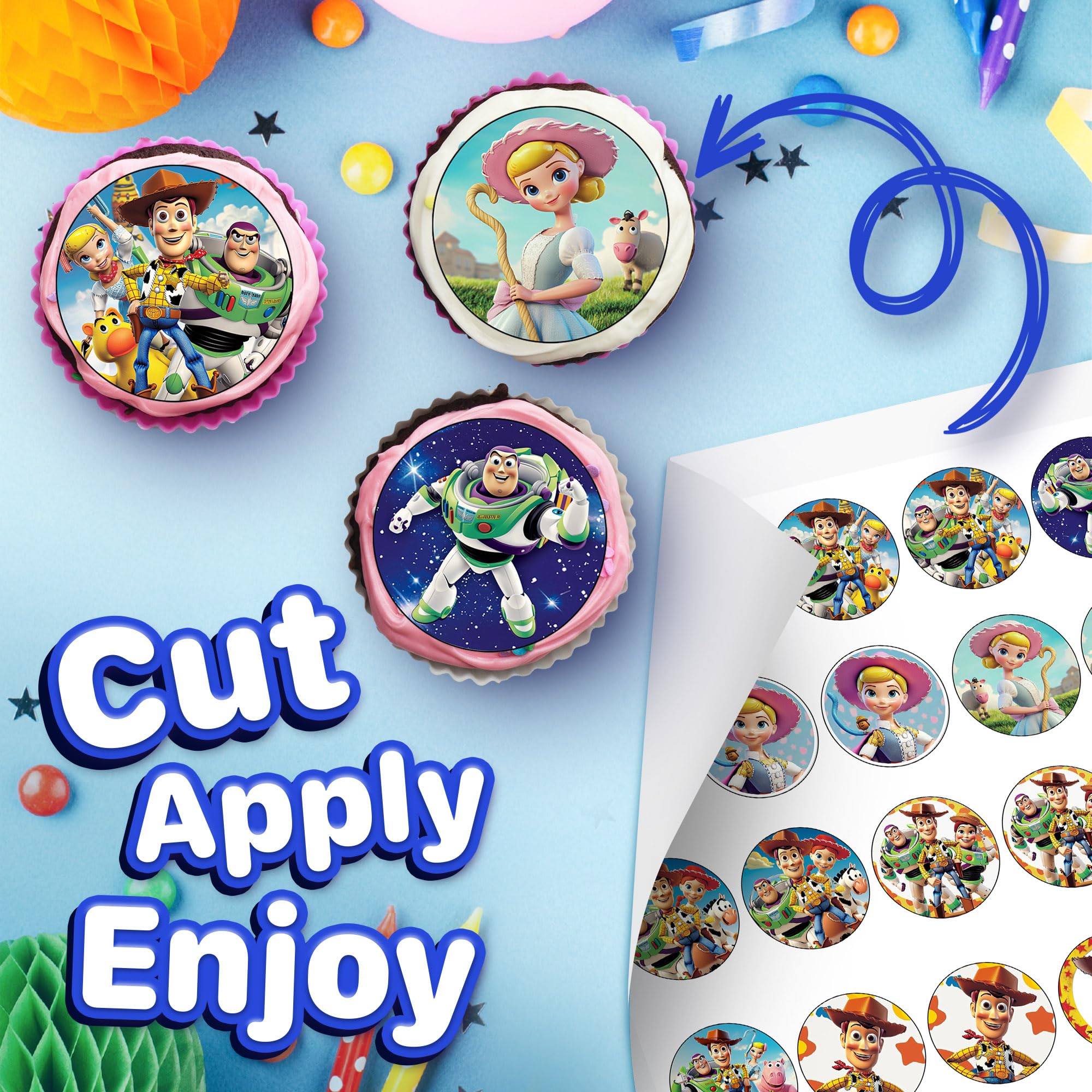 HAPPY CHOICES close-up of wafer paper print clarity and vibrant colors for visual appeal