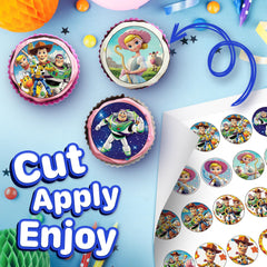 HAPPY CHOICES close-up of wafer paper print clarity and vibrant colors for visual appeal