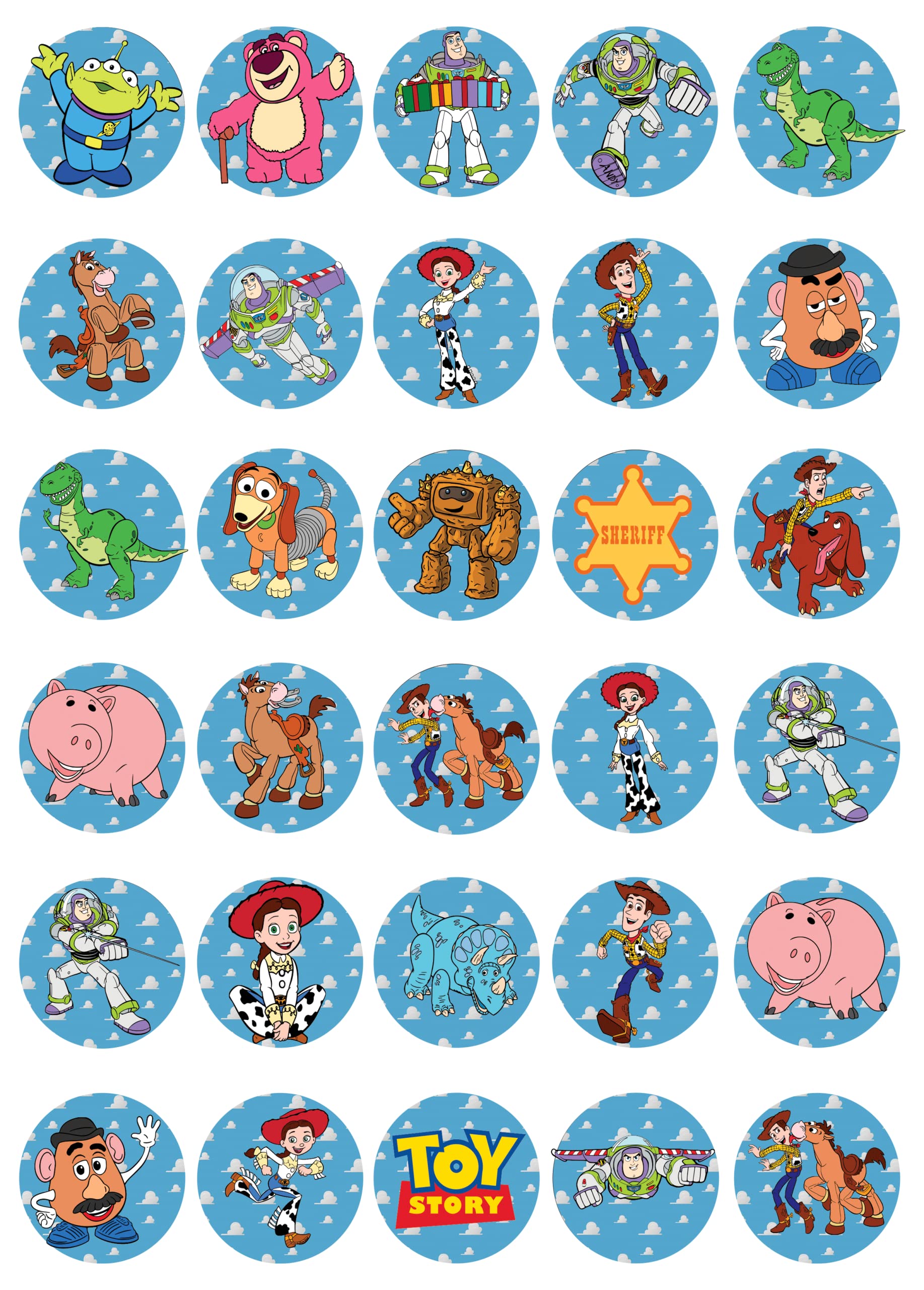 HAPPY CHOICES front wafer sheet showing full uncut topper designs and variety benefit