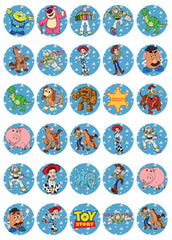 HAPPY CHOICES front wafer sheet showing full uncut topper designs and variety benefit