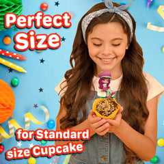 HAPPY CHOICES topper inserted in cupcake showing easy-use presentation benefit