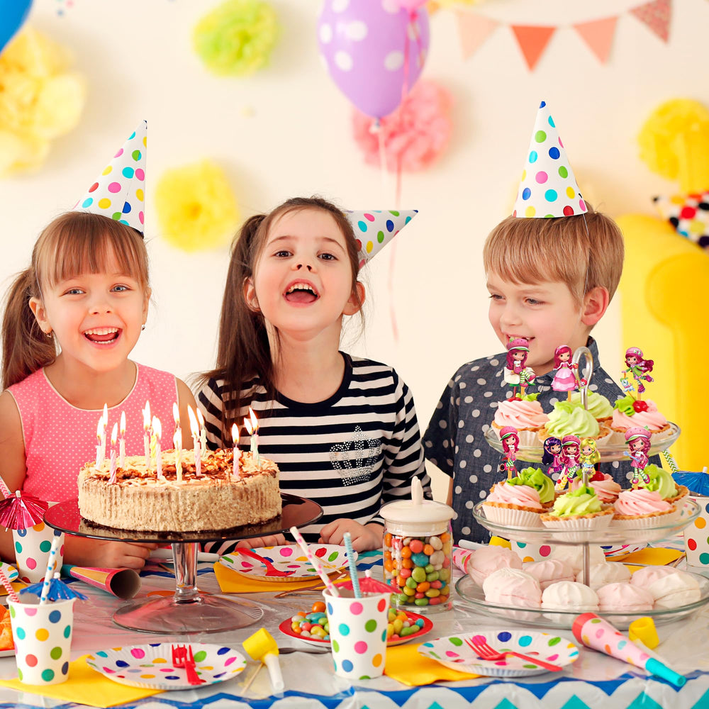 HAPPY CHOICES cupcakes on party table showing festive look and convenience benefit