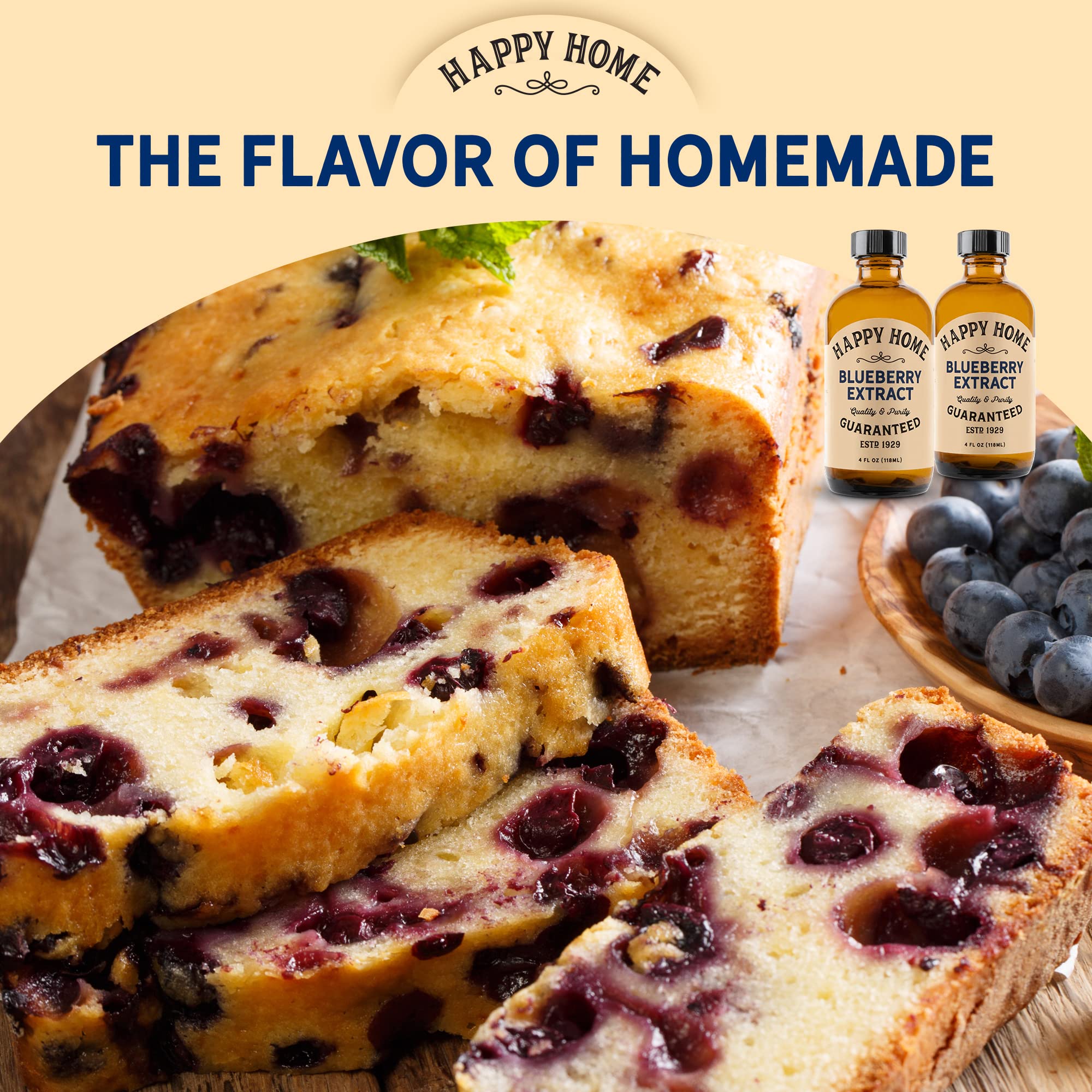 Happy Home extract pouring into mixing bowl to evenly flavor batter and ensure consistency