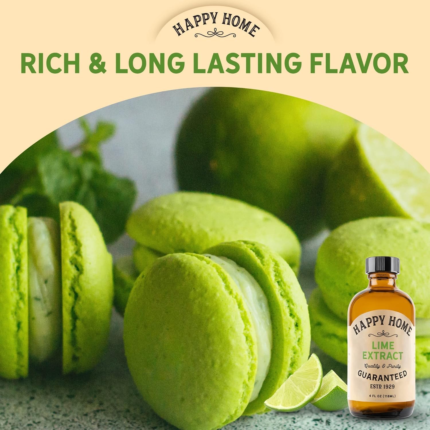 Happy Home beside key lime pie illustrating enhanced dessert citrus notes
