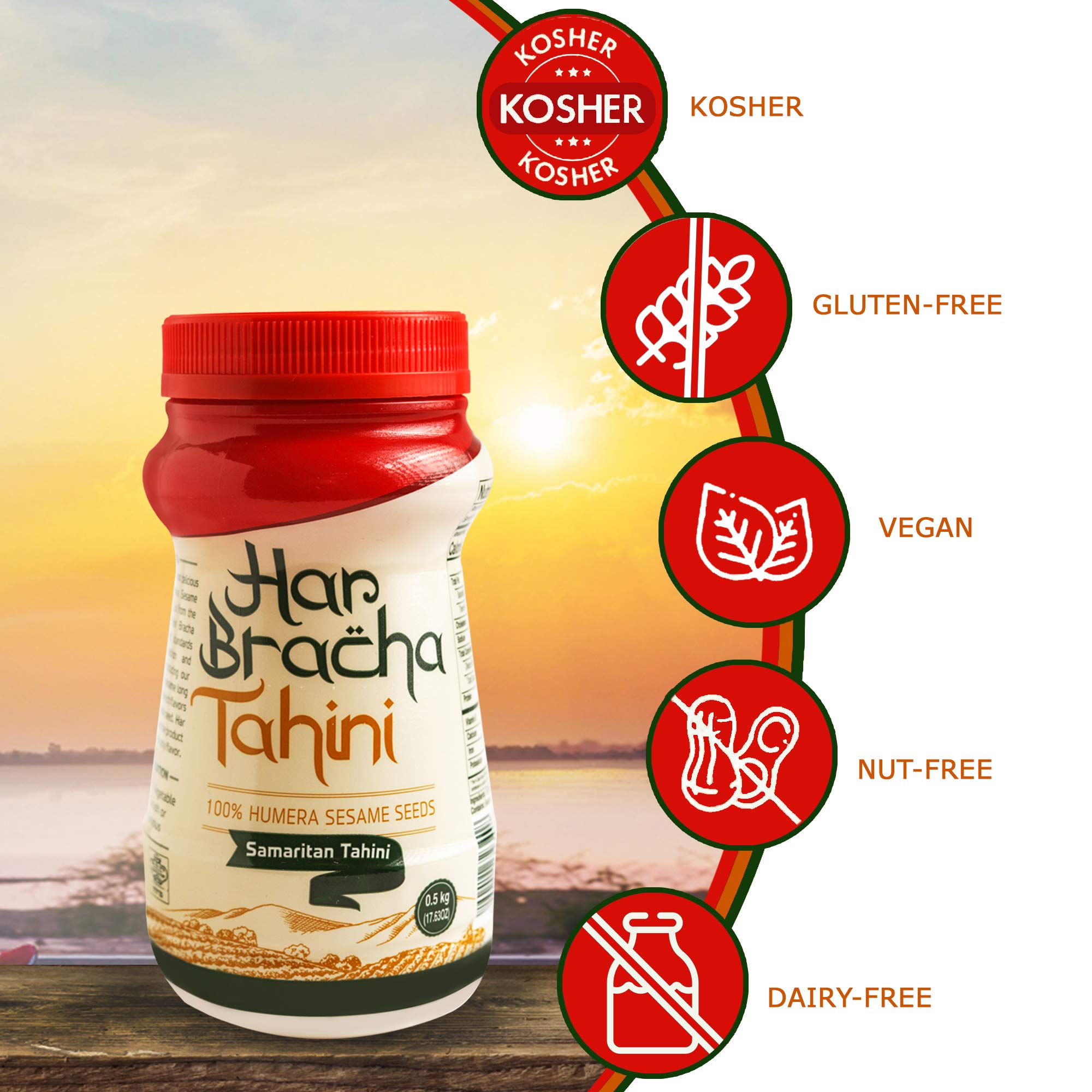 Har Bracha tahini creamy texture close-up highlighting smoothness