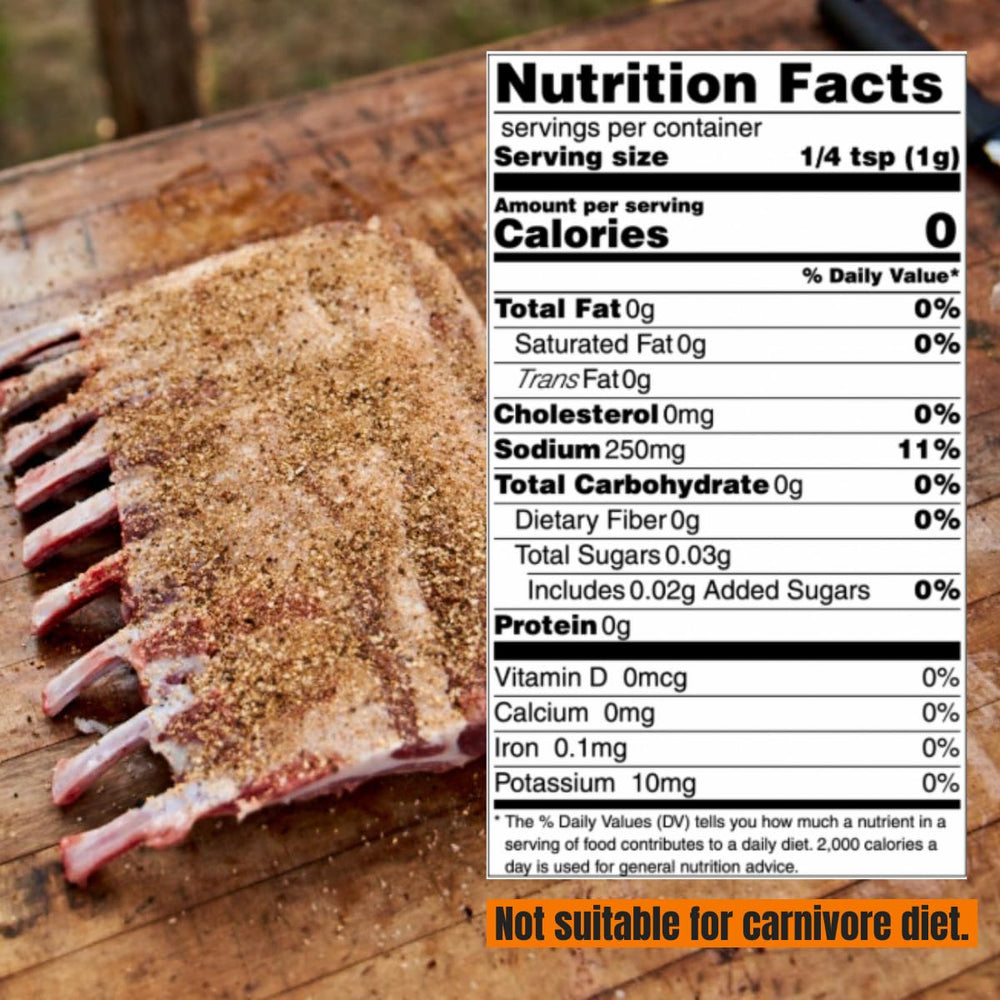 Hardcore Carnivore rub applied to venison steak enhancing savory bark formation