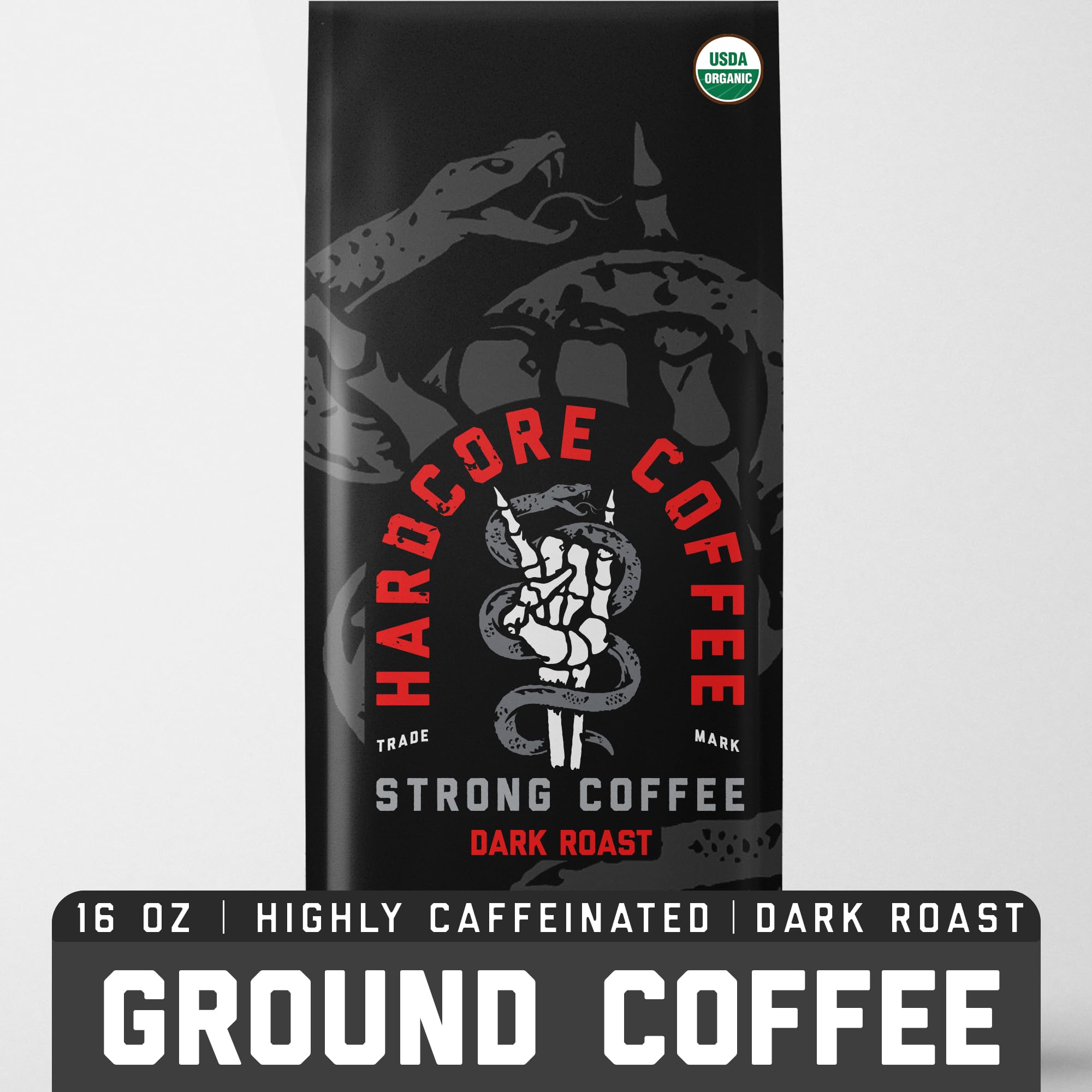 Hardcore Coffee brewed in pour-over setup delivering strong, aromatic cup