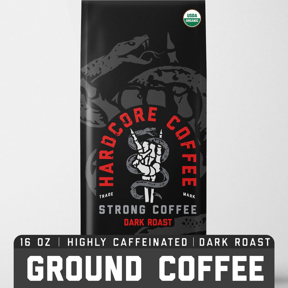 Hardcore Coffee brewed in pour-over setup delivering strong, aromatic cup