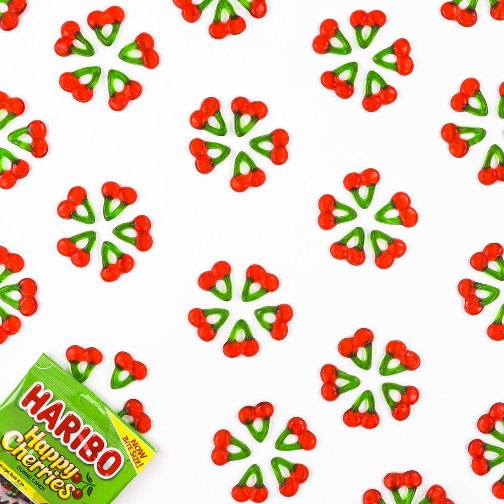 HARIBO Happy Cherries used as dessert decoration showing visual appeal and topping benefit
