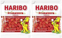 Haribo Primavera Erdbeeren front packaging showing twin-pack and shareable convenience