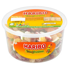 HARIBO Tangfastics label and ingredients panel showing natural concentrates and details