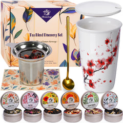 Harmoleaf gift box front view showing elegant packaging and included items