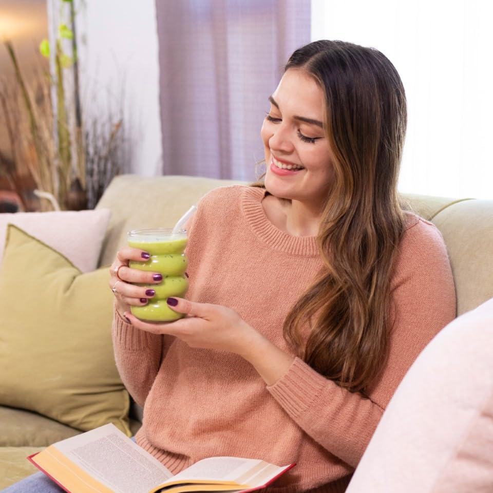 Harmony Proteins lifestyle breakfast scene showing matcha complementing morning routine