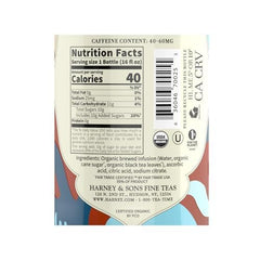 Harney & Sons bottle held to show size and label, convenient single-serve benefit