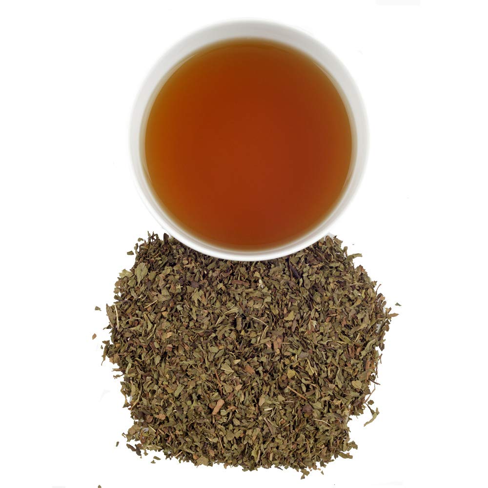 Harney & Sons loose peppermint leaves close-up highlighting fresh aroma and flavor