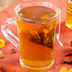 Harney & Sons sachet closeup revealing tea blend texture and easy steeping