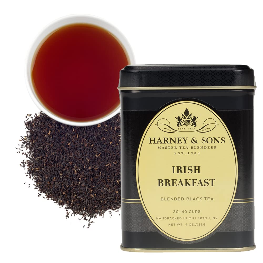 Harney & Sons front tin showing brand and bold breakfast tea for pantry appeal