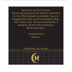 Harney & Sons close-up of loose Assam leaves highlighting rich texture and aroma
