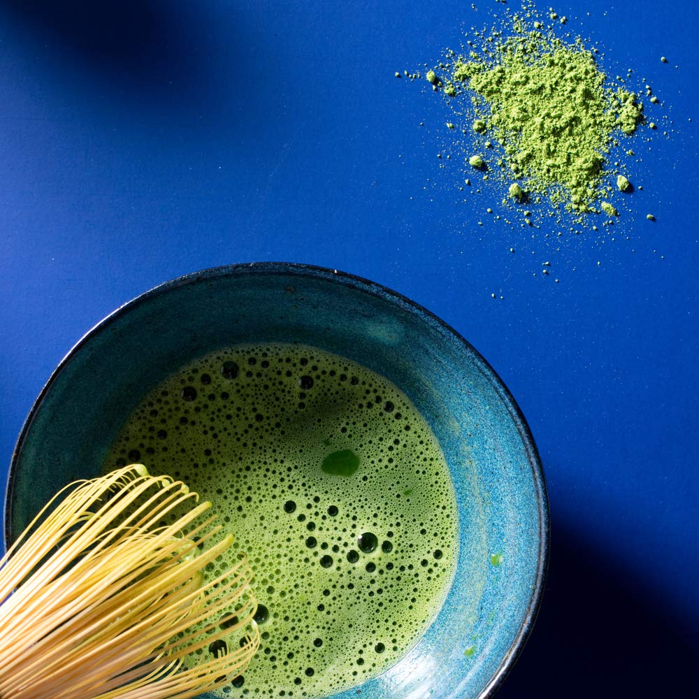 Harney & Sons matcha prepared latte in a cup, demonstrating creamy texture and vibrant color for cafe-style drinks
