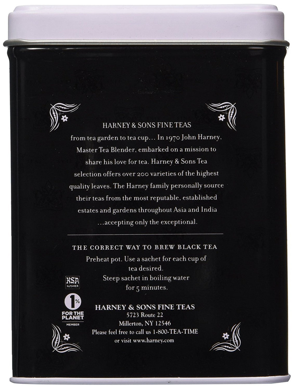 Harney & Sons sachet closeup highlighting single-serve sachet freshness and easy brewing