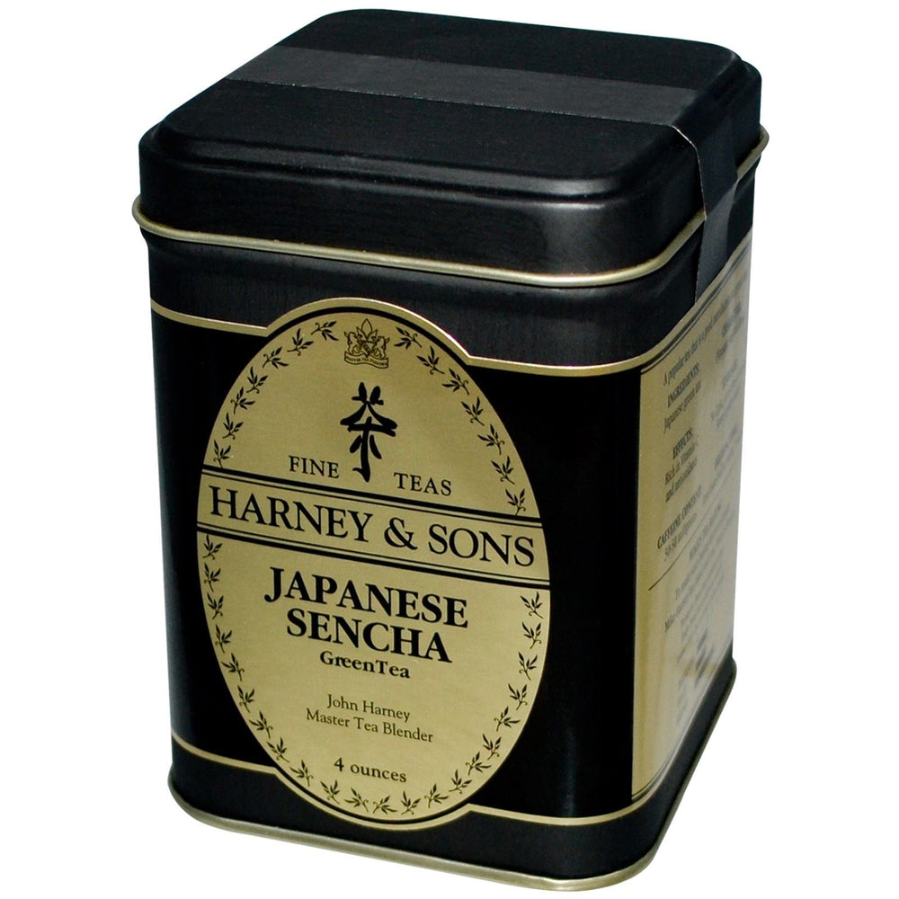 Harney & Sons front packaging showing 4 oz tin and clear labeling, ideal for gifting