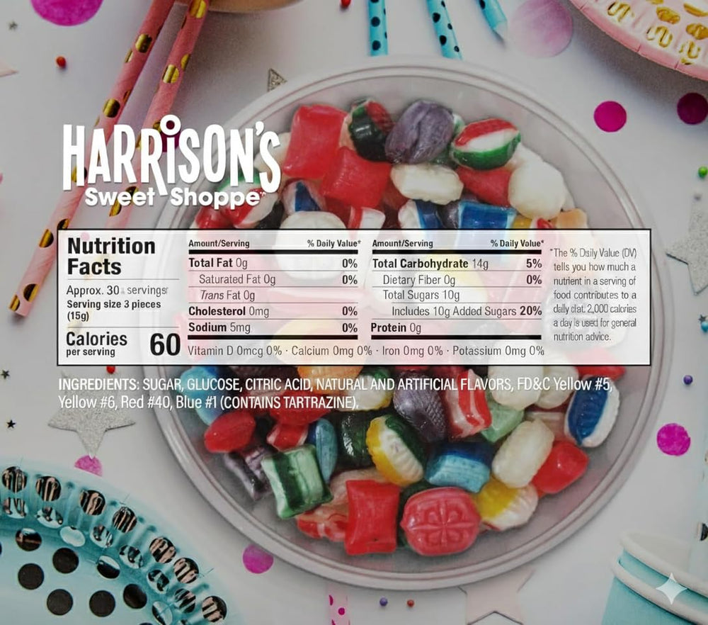 HARRISON'S label with kosher symbol visible highlighting dietary assurance