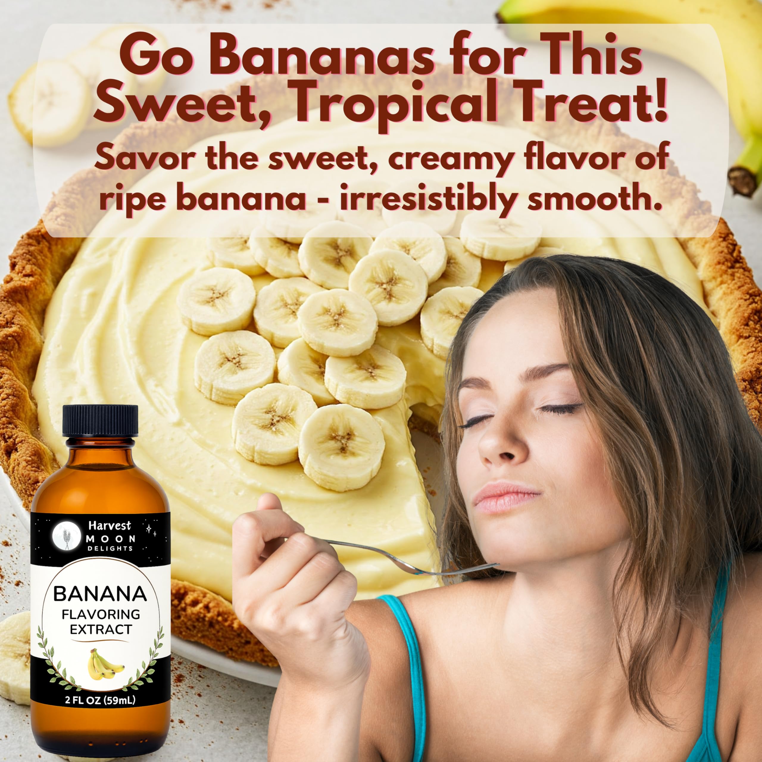 Harvest Moon Delights mixed into cake batter to boost banana flavor and consistency benefit