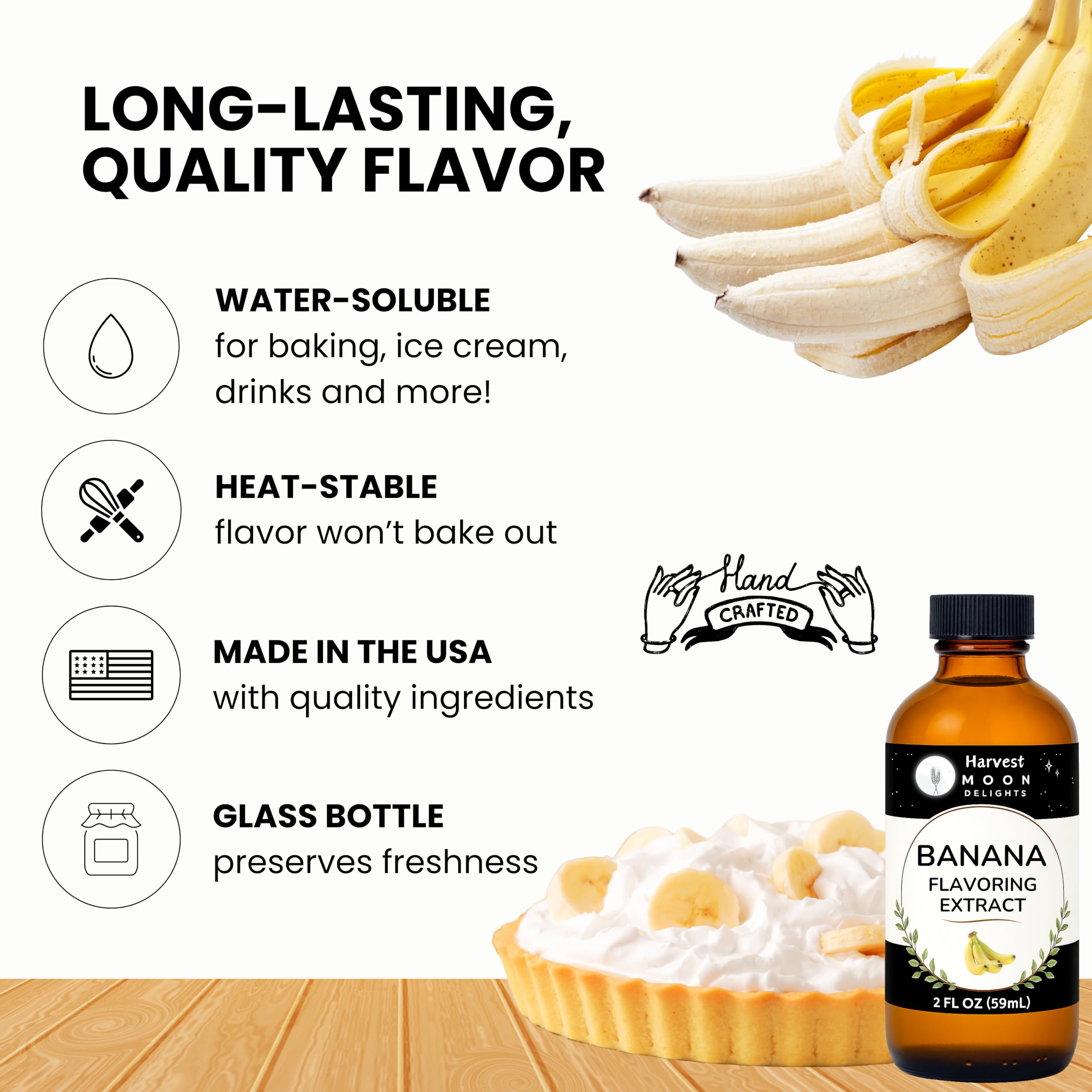 Harvest Moon Delights swirled into homemade ice cream for creamy banana taste benefit