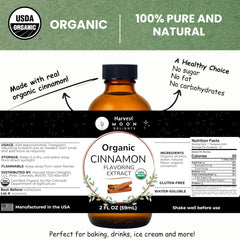 Harvest Moon Delights label closeup highlighting organic ingredients and clarity