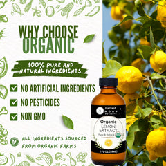 Harvest Moon Delights label detail showing organic ingredients and purity