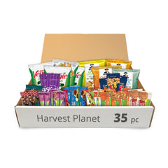 Harvest Planet front packaging showing variety assortment and ready-to-serve convenience