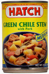 Hatch Farms front can shot showing label and pack of six for pantry convenience