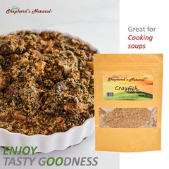 HATF'S SHEPHERD'S NATURAL ground crayfish powder on spoon boosts umami in recipes