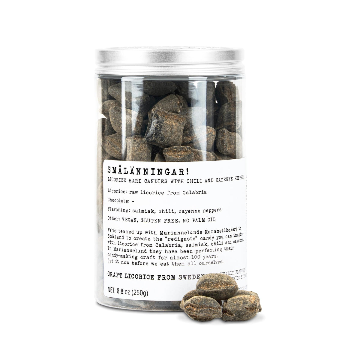 Haupt Lakrits front packaging showing bold spicy licorice branding and weight