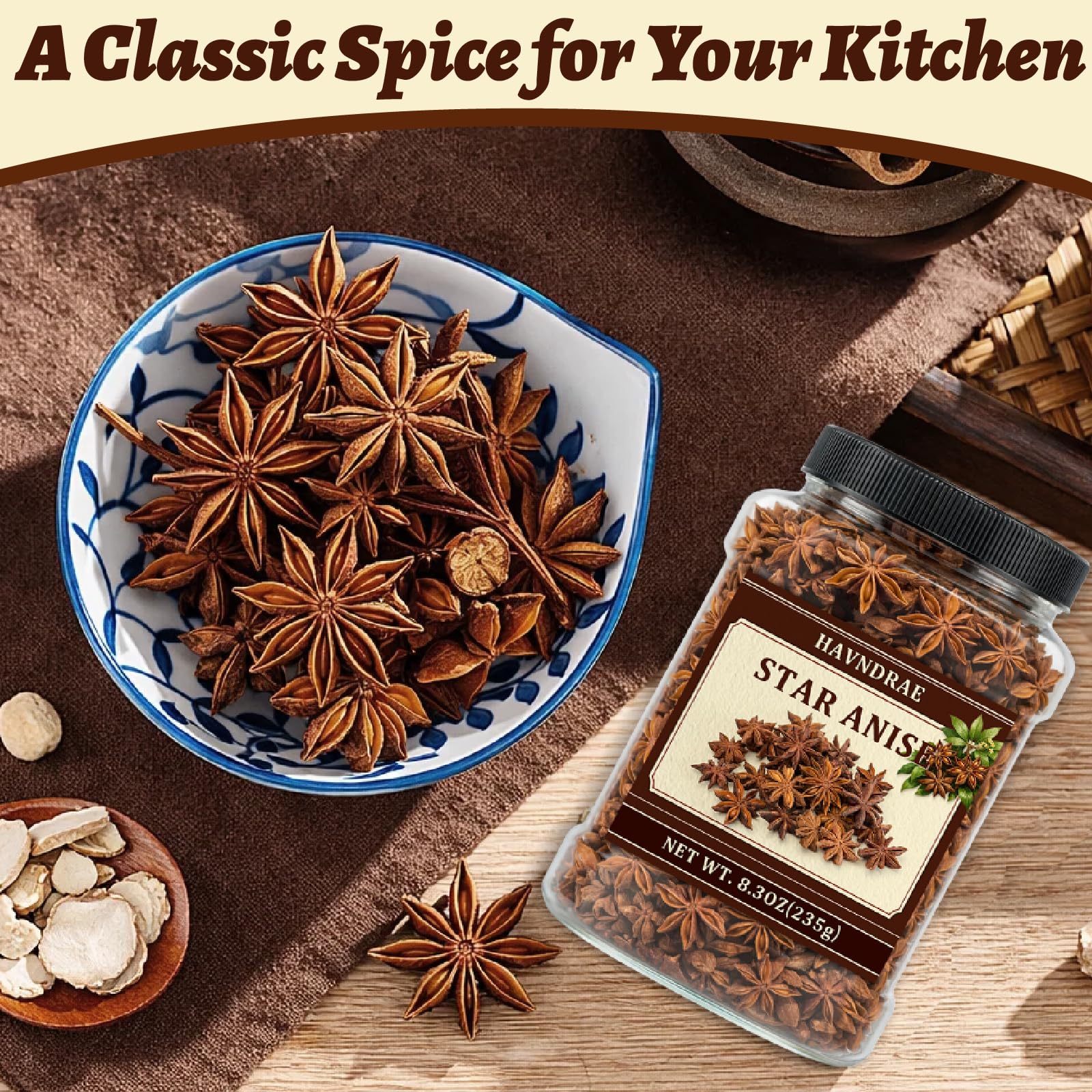 HAVNDRAE star anise simmering in soup adding warm depth and savory enhancement benefit