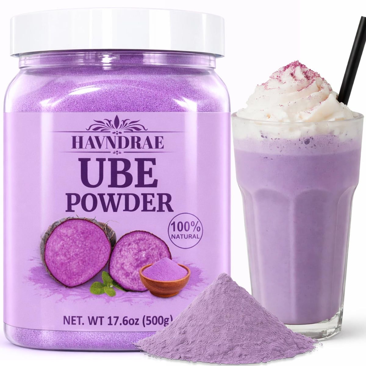 HAVNDRAE jar front view showing label and resealable cap for freshness