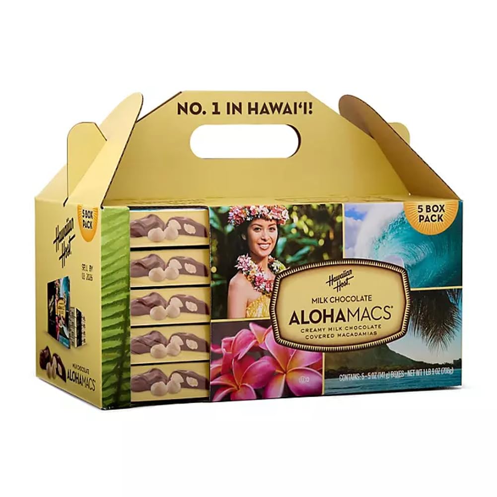 Hawaiian Host front box tote showing Alohamacs packaging and brand — great for gifting