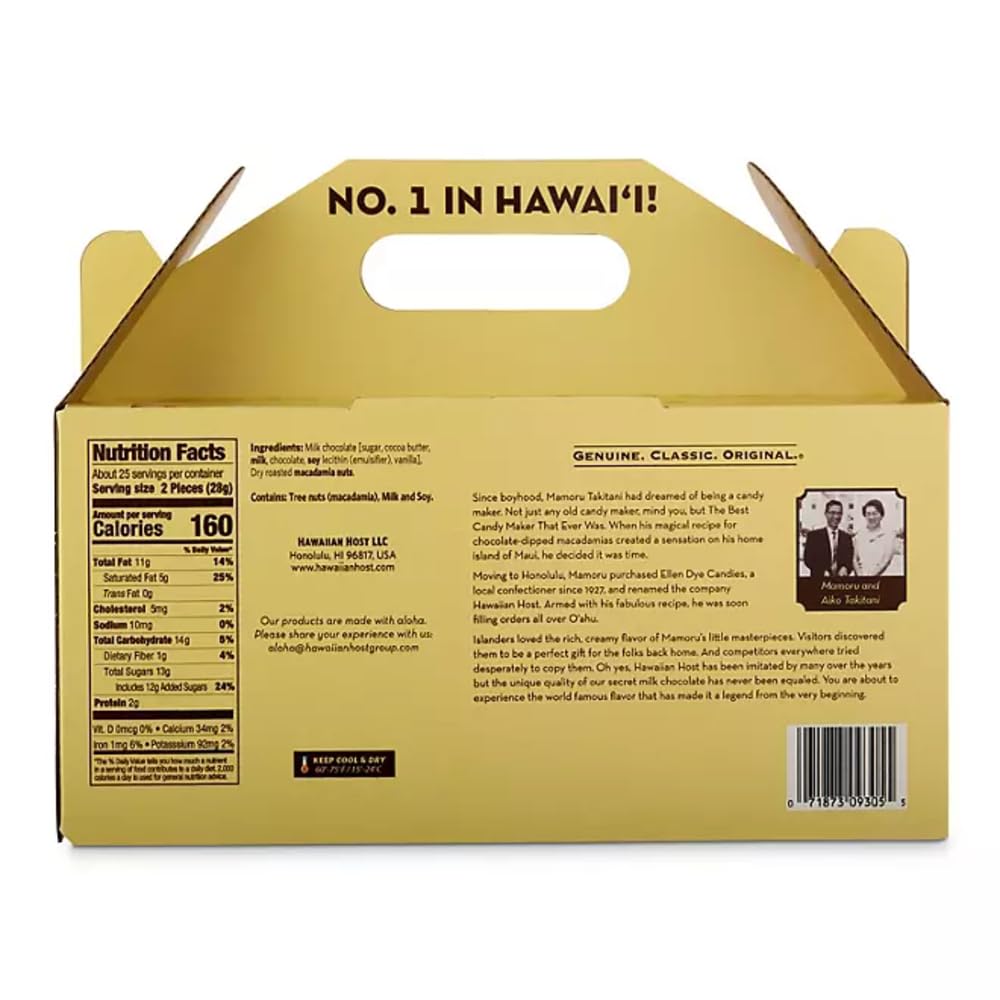 Hawaiian Host detailed shot of milk chocolate coating — showcases creamy chocolate finish
