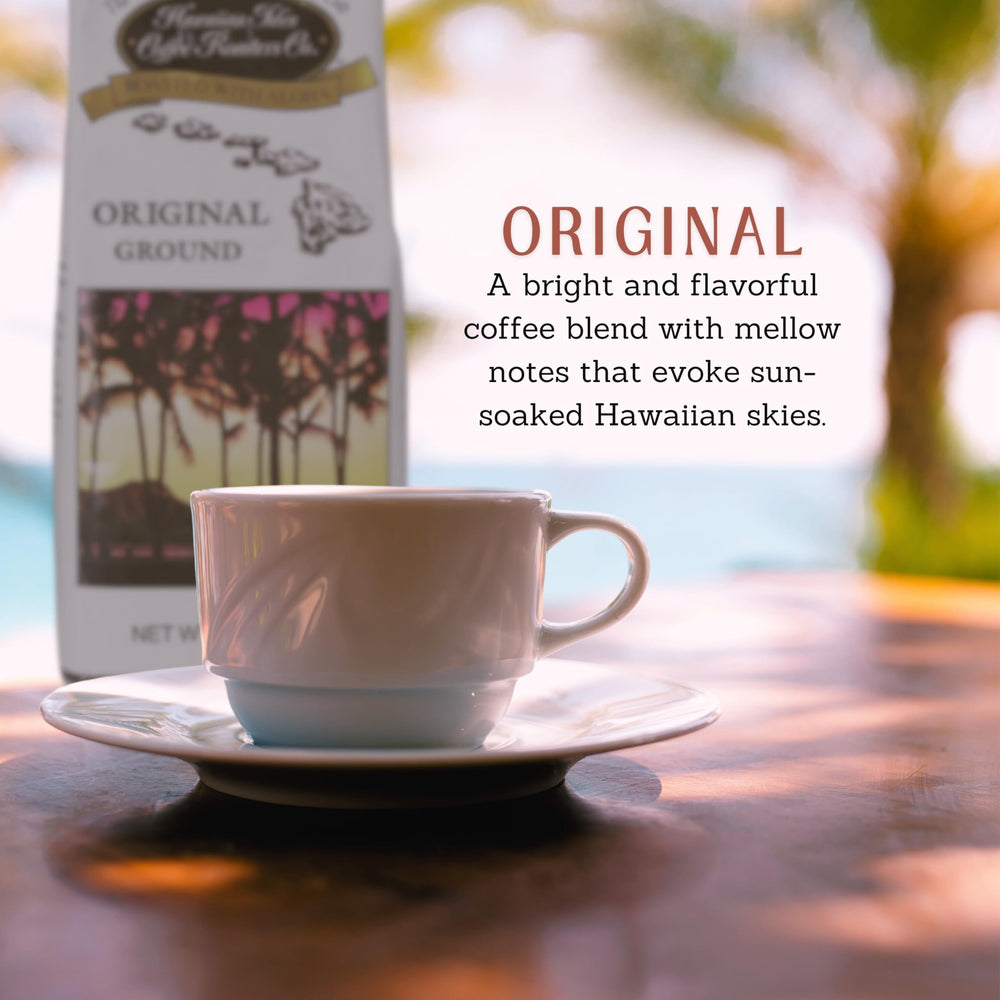 Hawaiian Isles Coffee brewing in French press showing smooth body and island flavor
