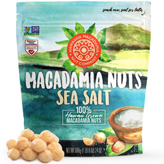 Hawaiian Macadamia Nut Company front pack showing 24 oz bag and branding benefit freshness