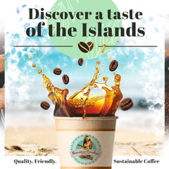 Hawaiian Paradise Coffee brewed cup pouring to show smooth crema and aroma
