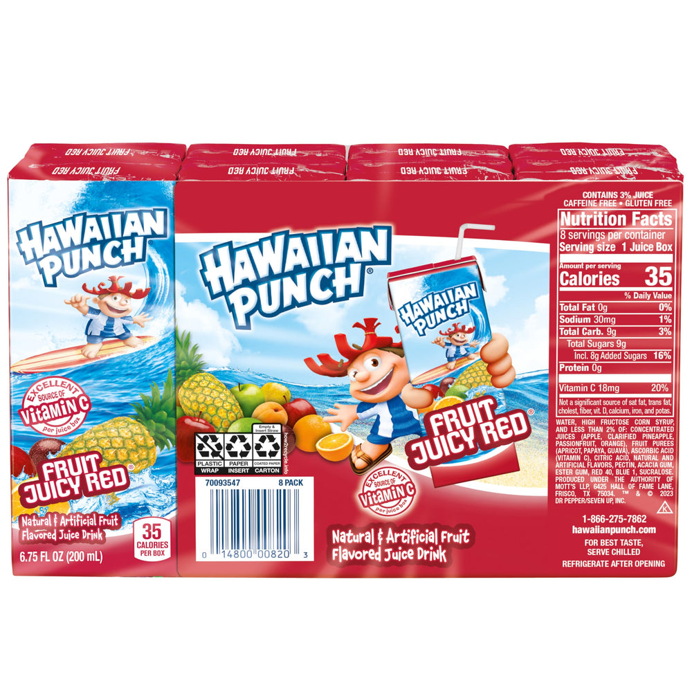 HAWAIIAN PUNCH variety display with other flavors showing choice and assortment availability