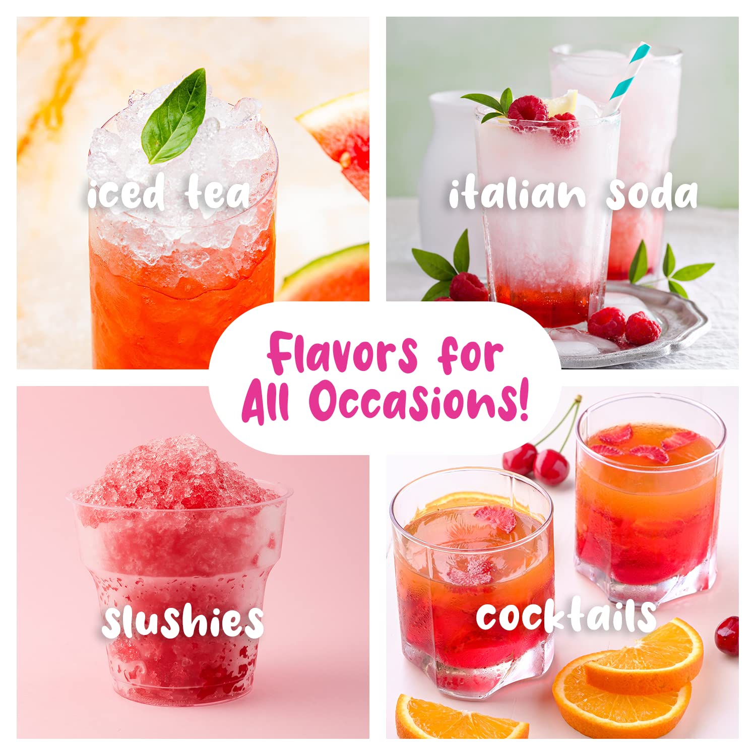 Hawaiian Shaved Ice cherry label and ingredients closeup confirming allergen-free benefit