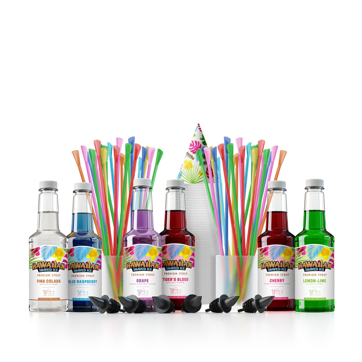 Hawaiian Shaved Ice front packaging showing full kit for easy serving