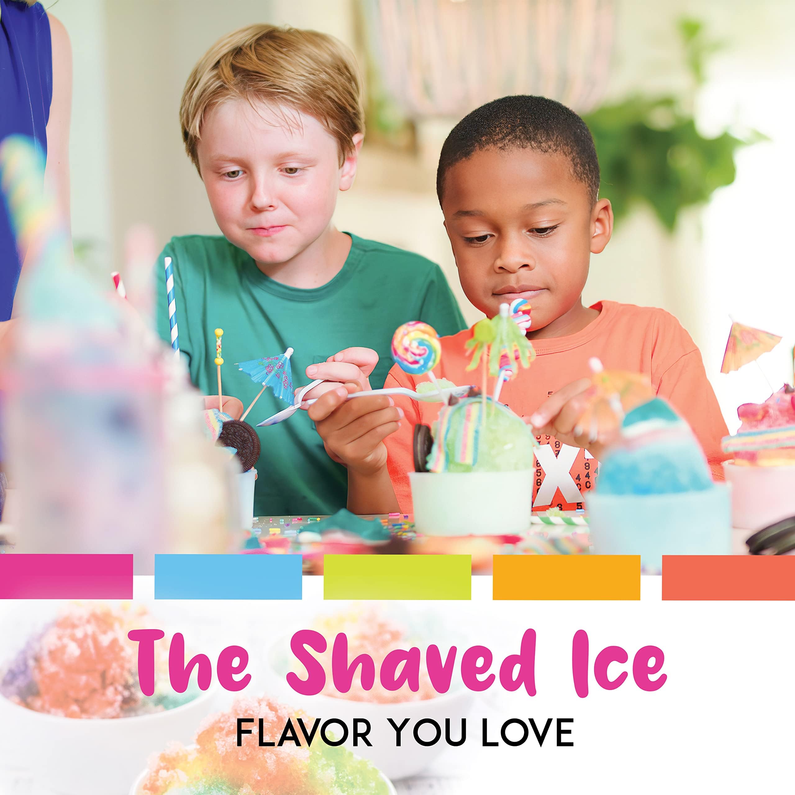 Hawaiian Shaved Ice texture on shaved ice highlighting fluffy absorption and color