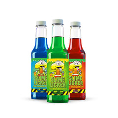 Hawaiian Shaved Ice front packaging showing three Toxic Waste bottles and bold colors for quick selection