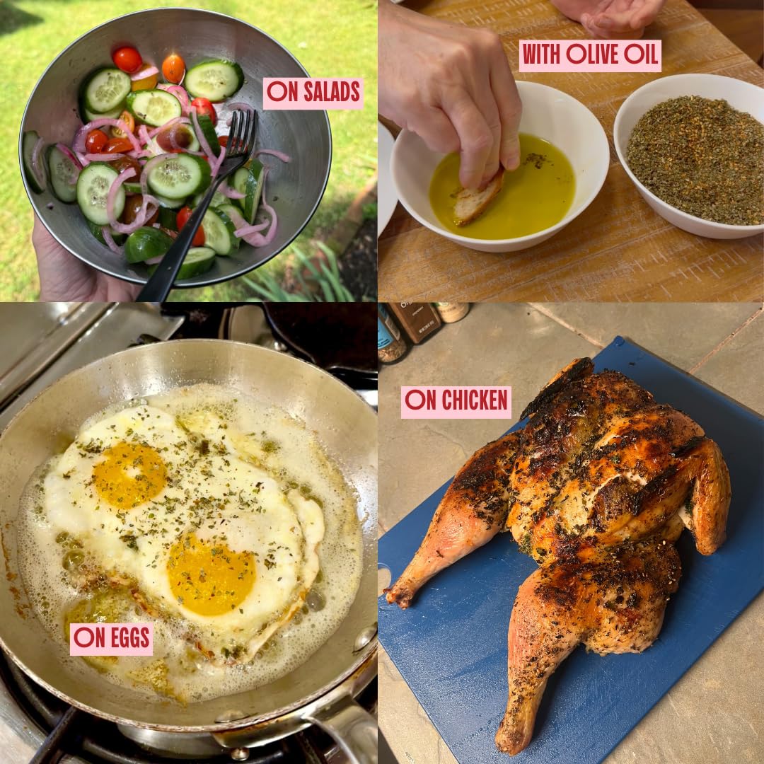 Hayati zaatar seasoning on roasted chicken highlighting crisp crust benefit