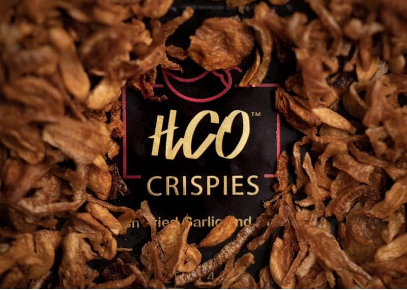 Hot Crispy Oil spoonful of crispies for scale and portion control benefit