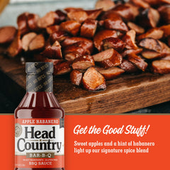 Head Country close-up of bottle texture and label for clear branding