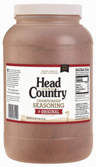 Head Country 7 lb jug front view showing label and size, highlights consistent flavor